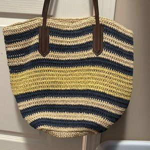 J Crew Straw Tote